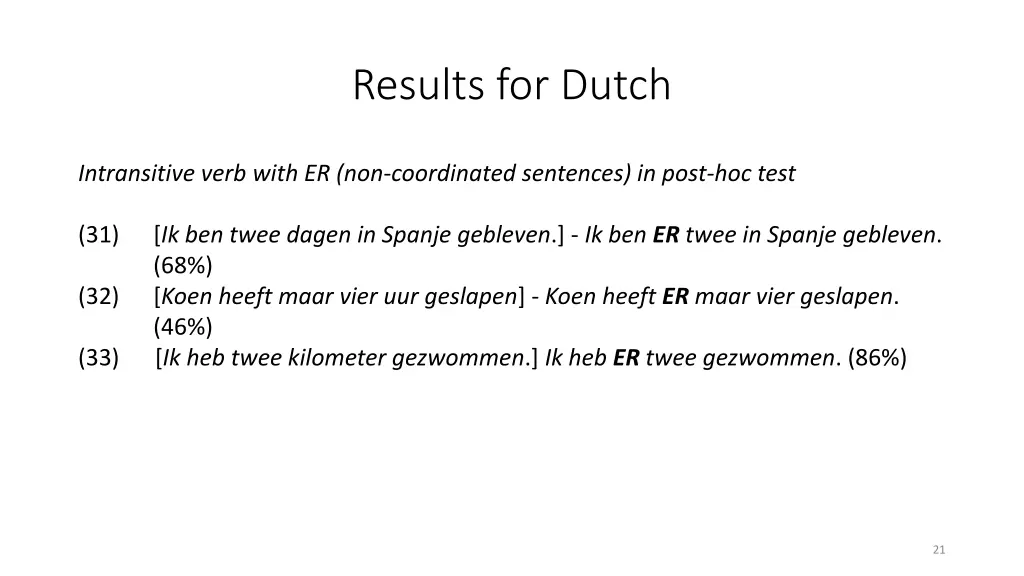 results for dutch 2