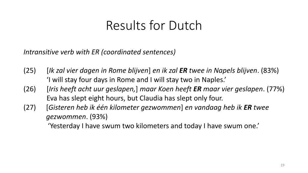 results for dutch