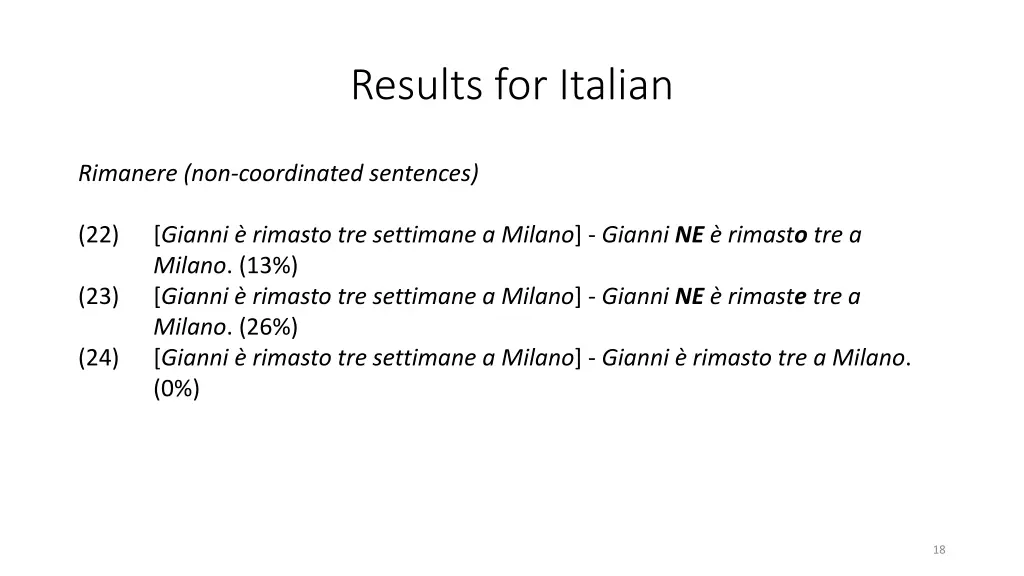 results for italian 2