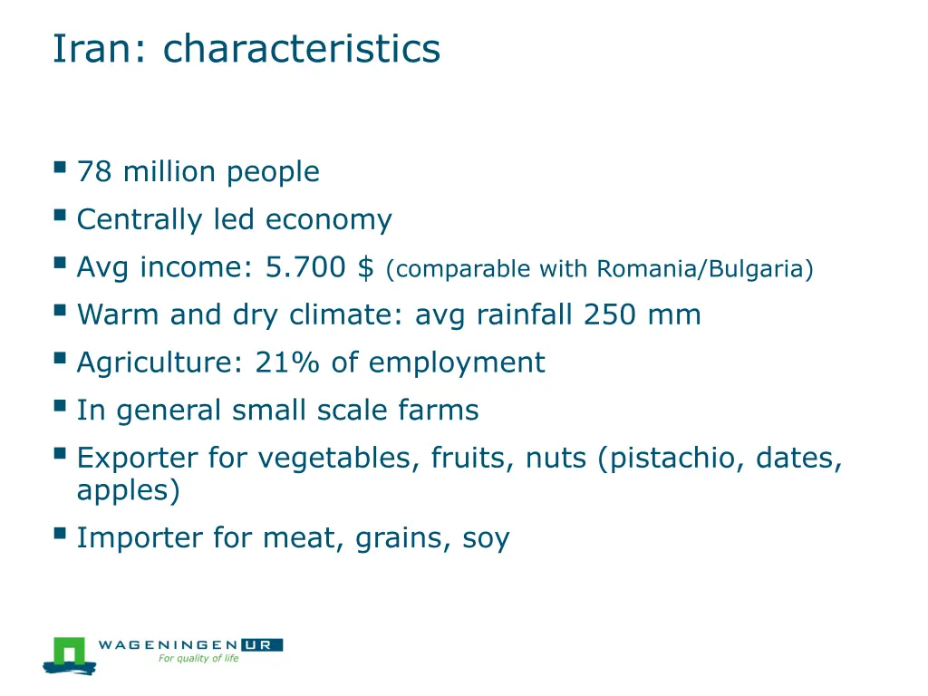 iran characteristics