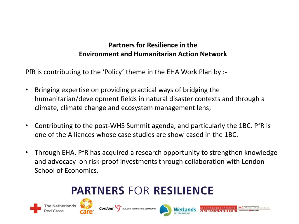 partners for resilience in the environment 1