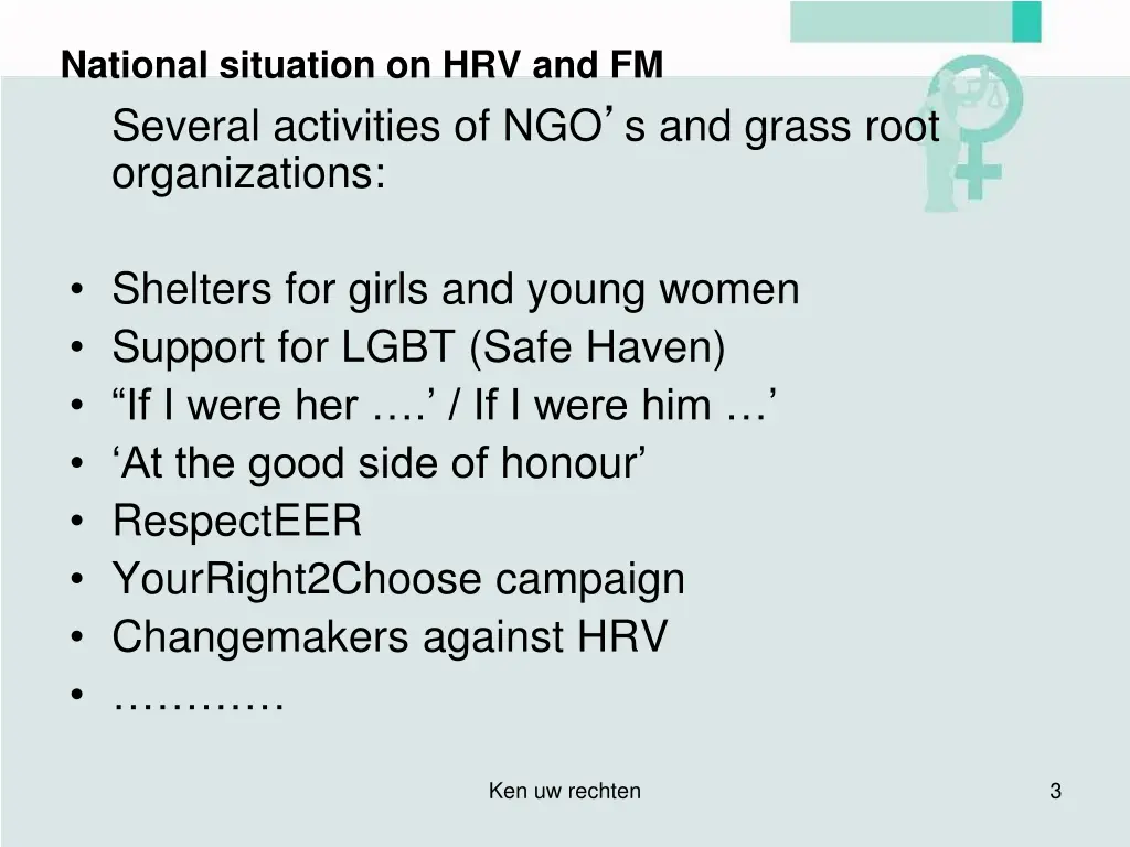 national situation on hrv and fm several