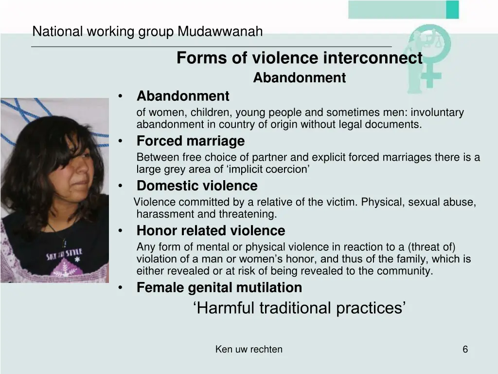 national working group mudawwanah 2