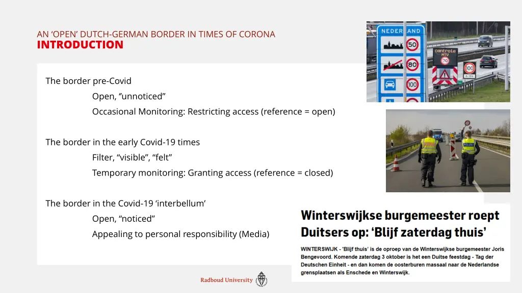 an open dutch german border in times of corona