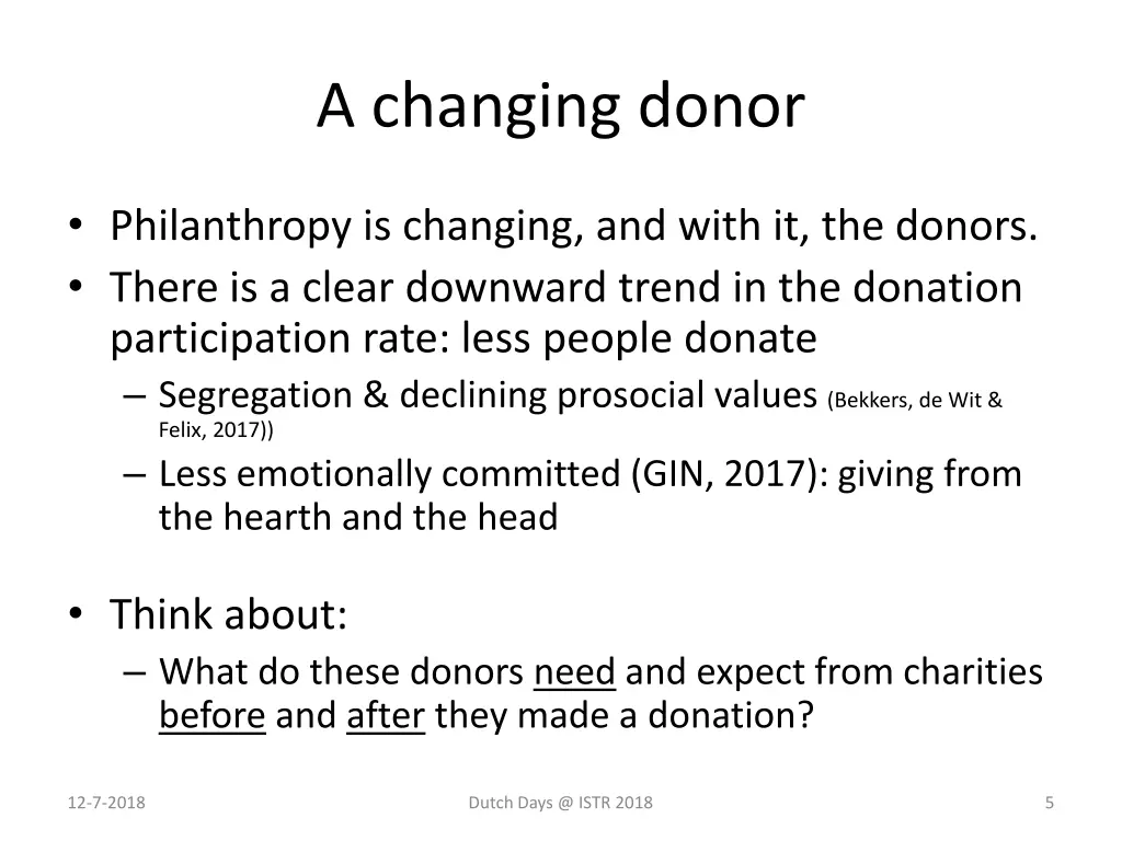 a changing donor