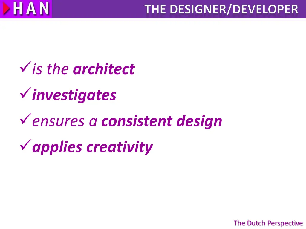 the designer developer