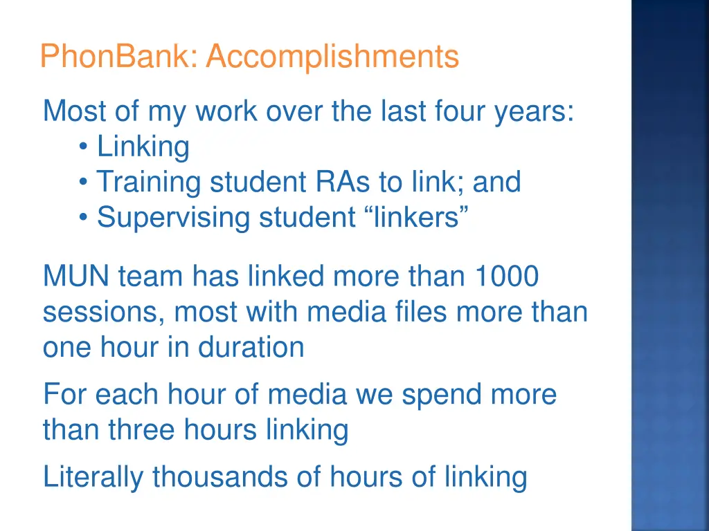 phonbank accomplishments