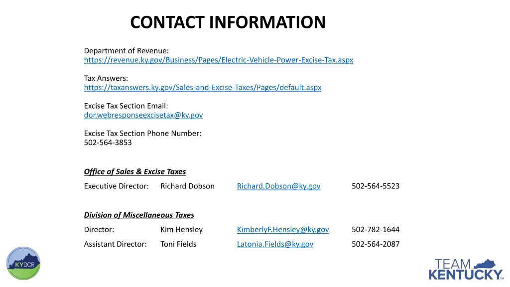 contact information