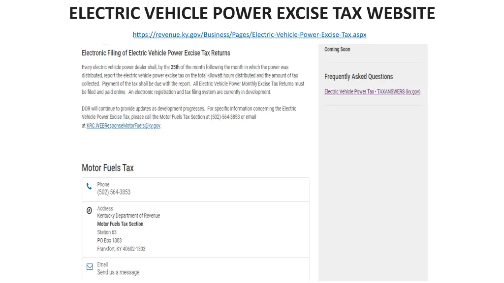 electric vehicle power excise tax website 1