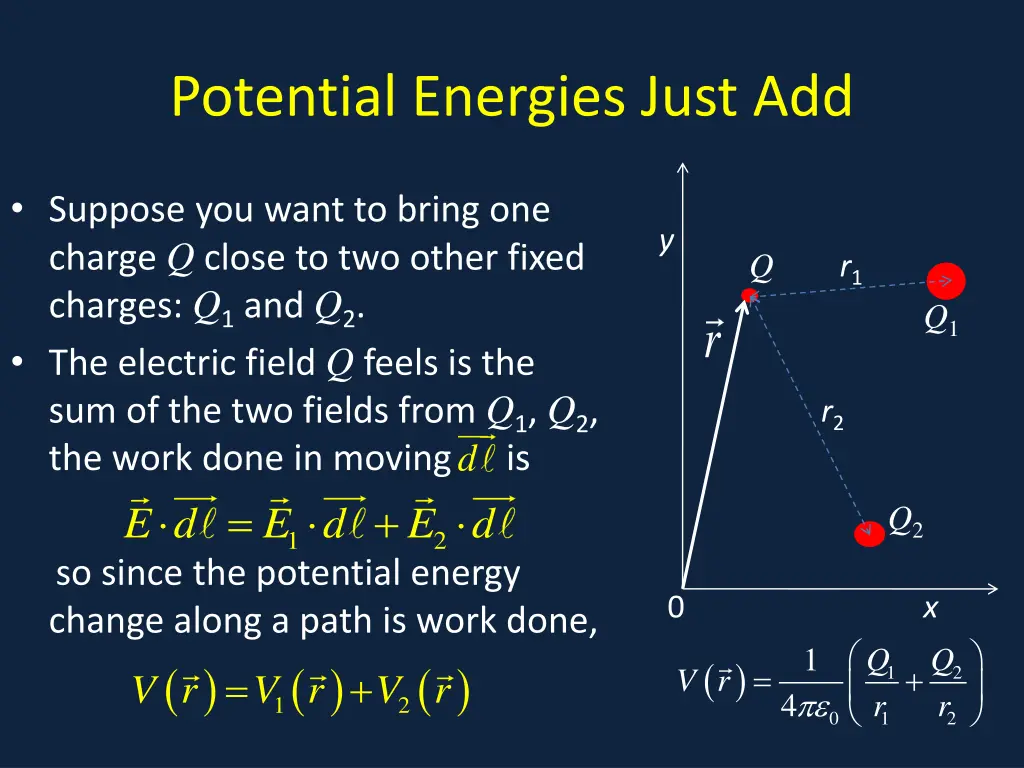 potential energies just add