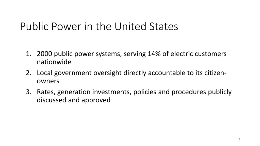 public power in the united states