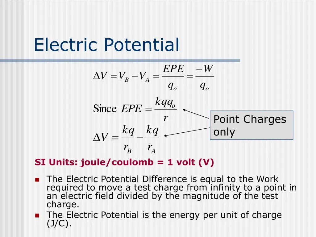 electric potential 1