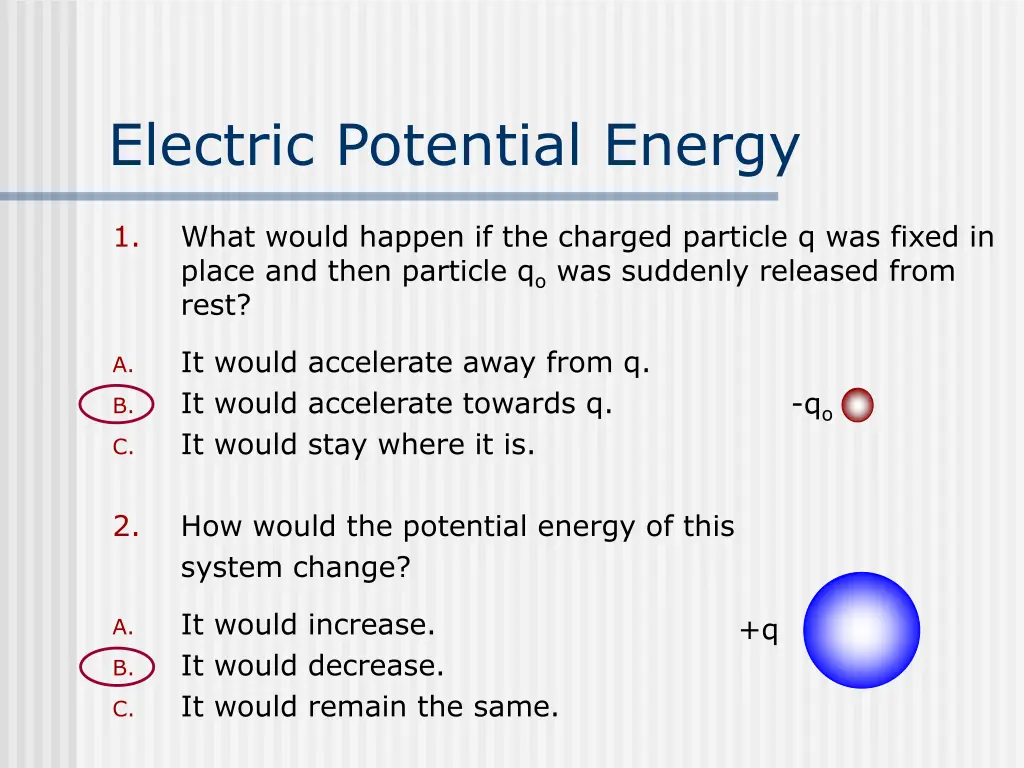 electric potential energy