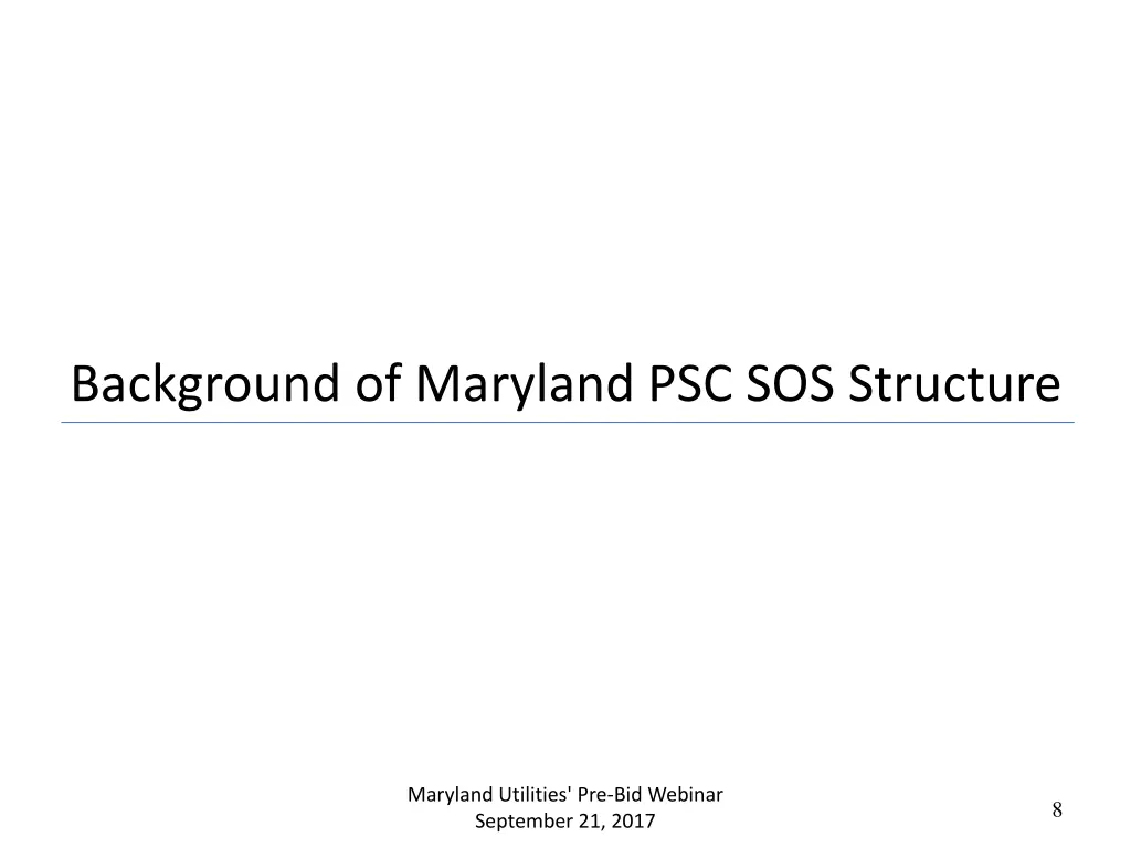 background of maryland psc sos structure