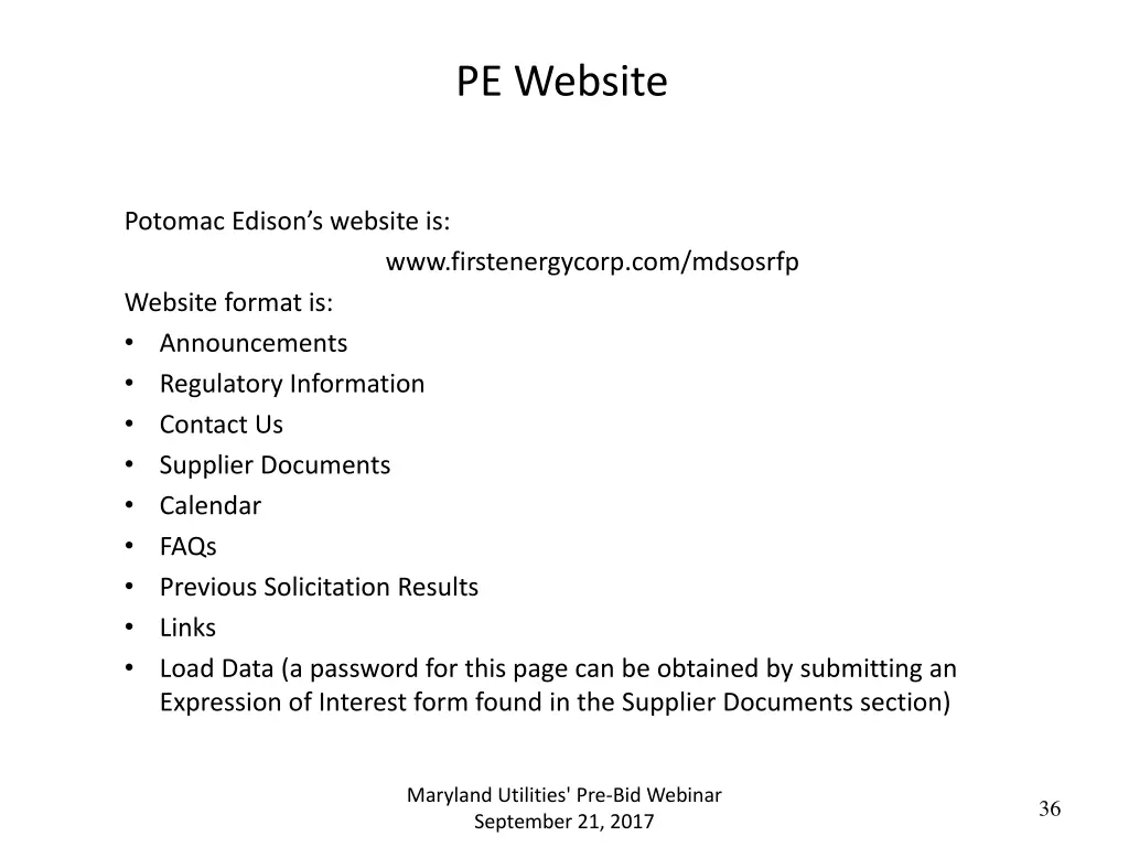 pe website