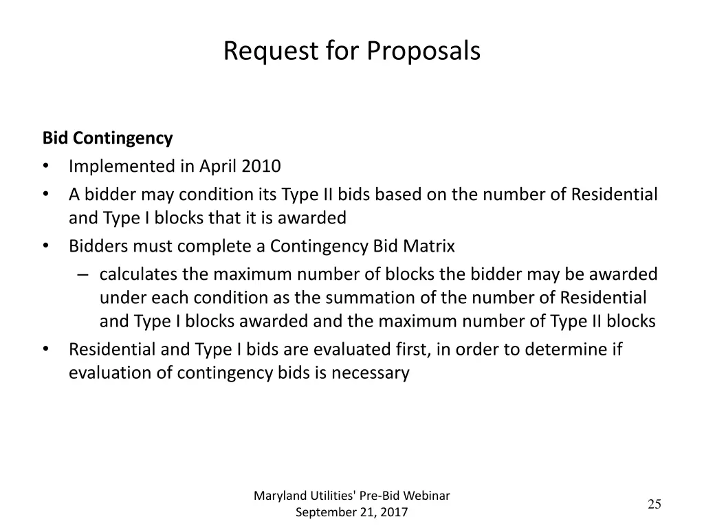 request for proposals 11