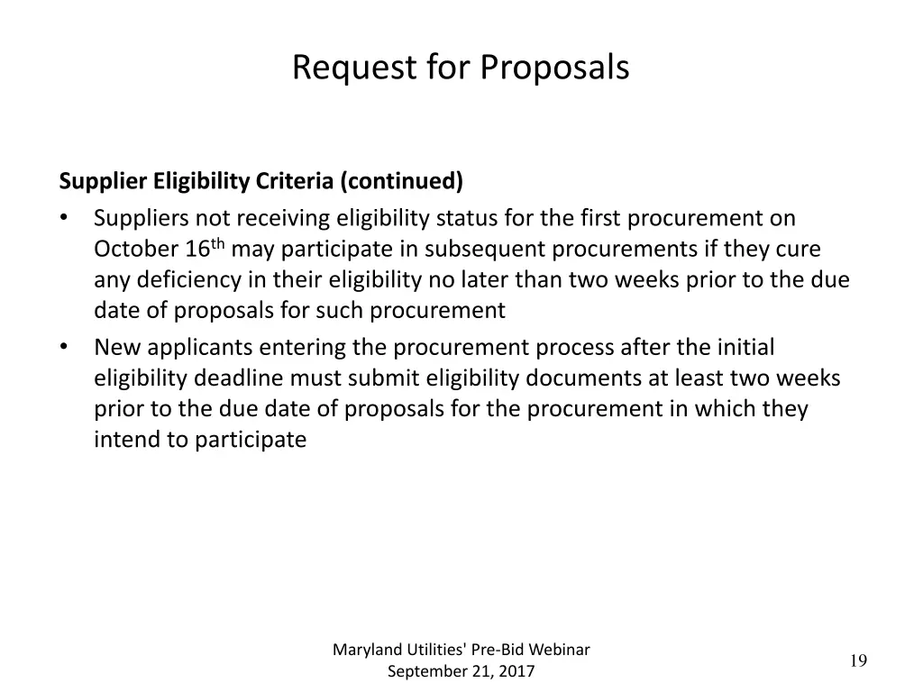 request for proposals 5