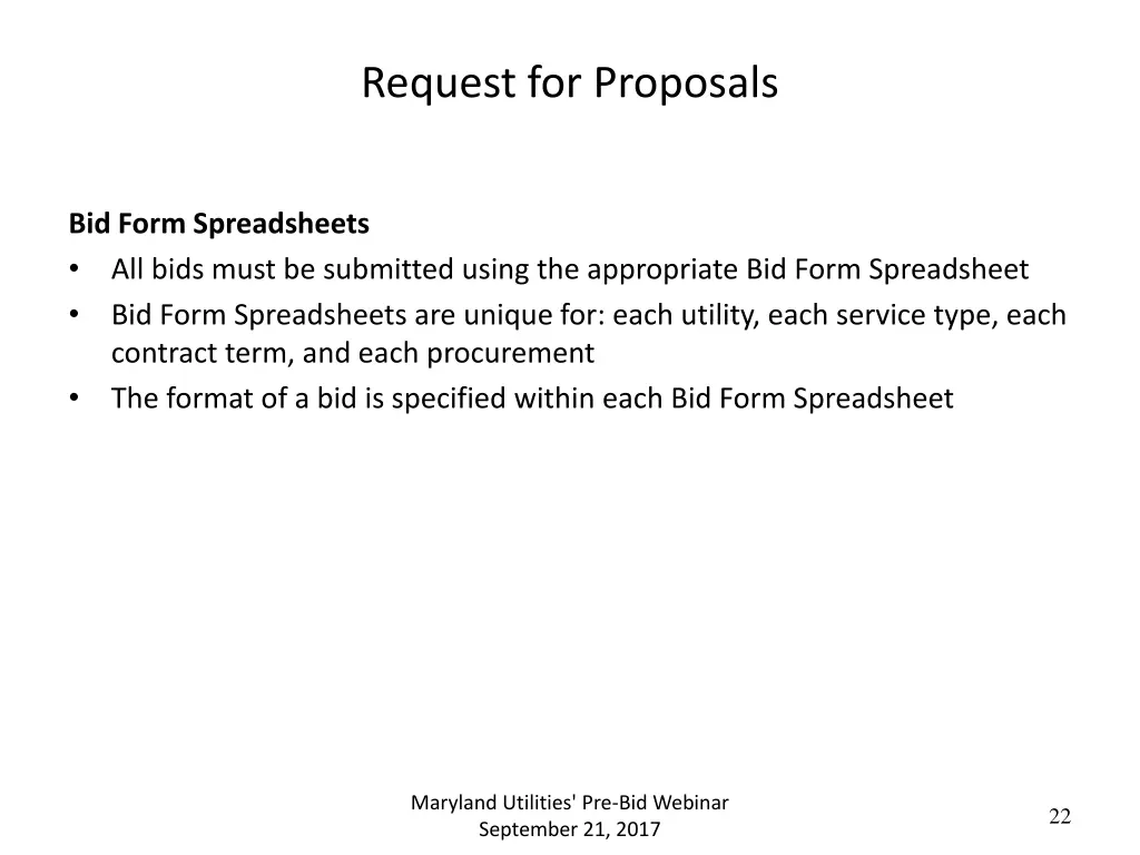 request for proposals 8