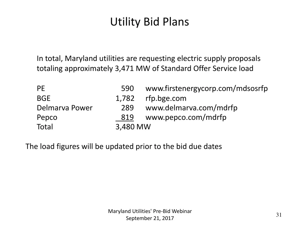 utility bid plans 1