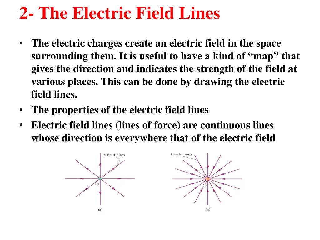 2 the electric field lines