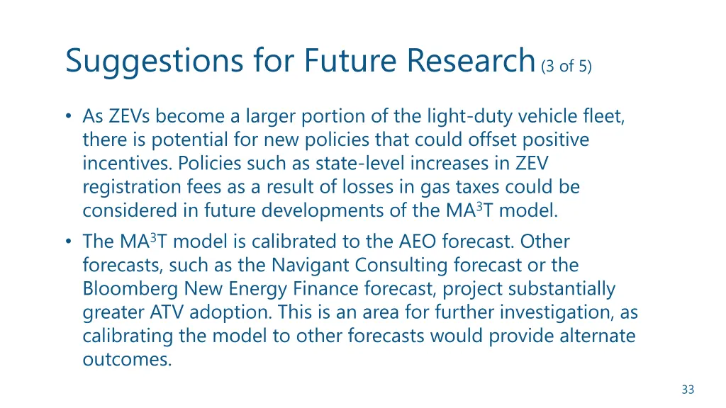 suggestions for future research 3 of 5