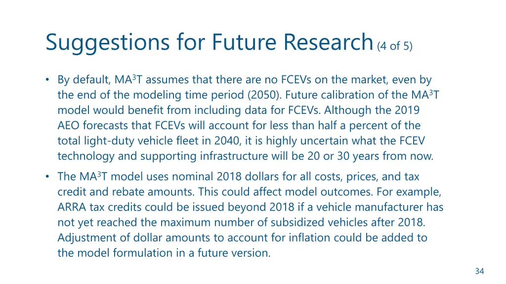 suggestions for future research 4 of 5