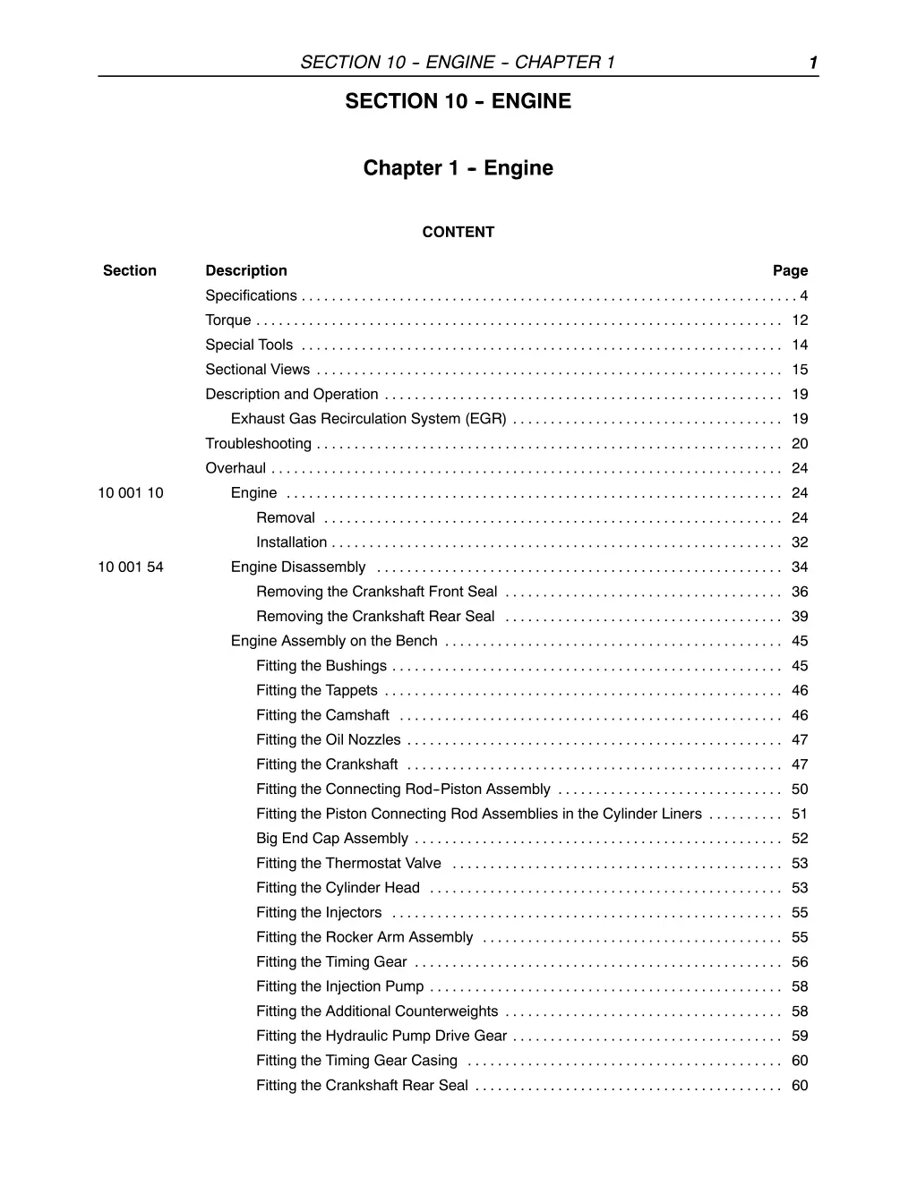 section 10 engine chapter 1