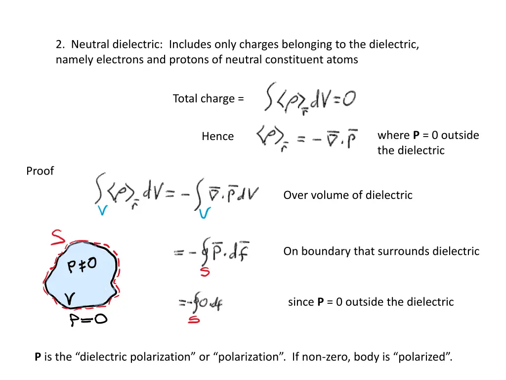 2 neutral dielectric includes only charges