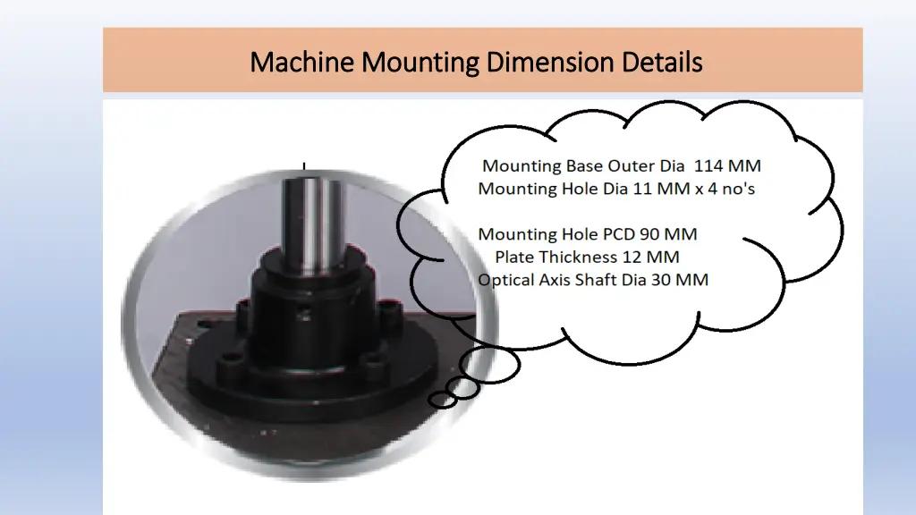 machine mounting dimension details machine