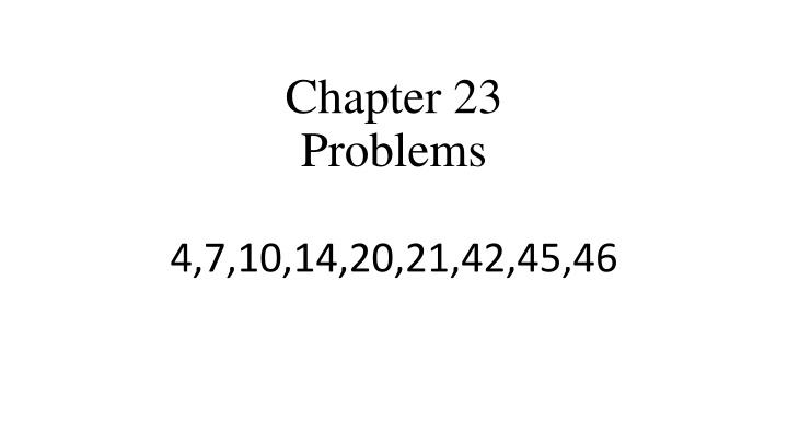 chapter 23 problems