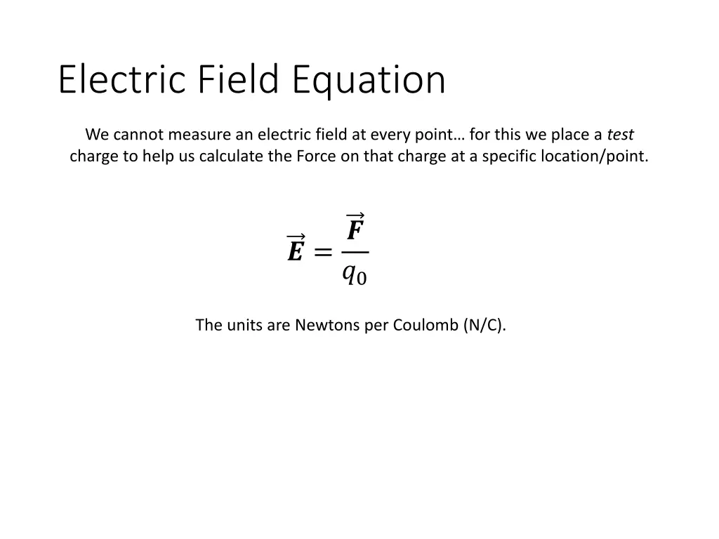 electric field equation