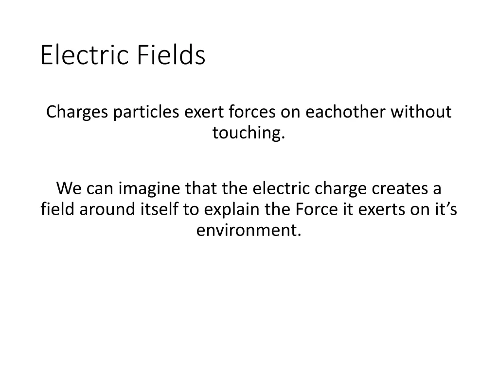 electric fields