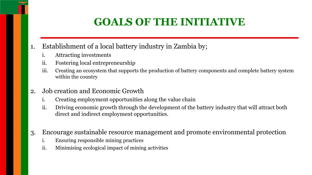 goals of the initiative