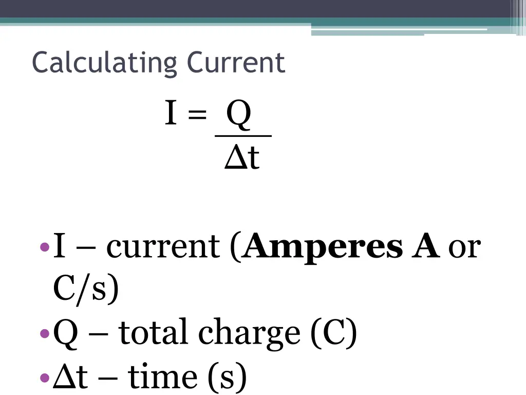 calculating current