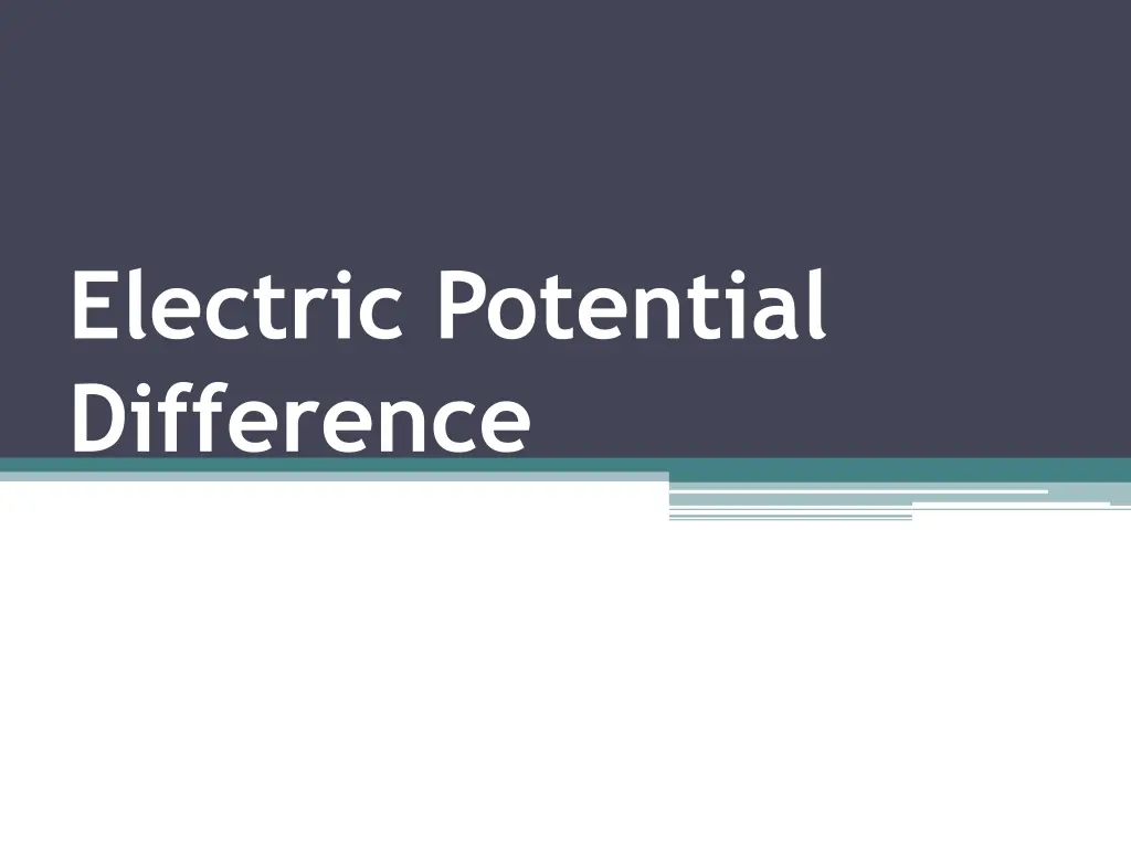 electric potential difference