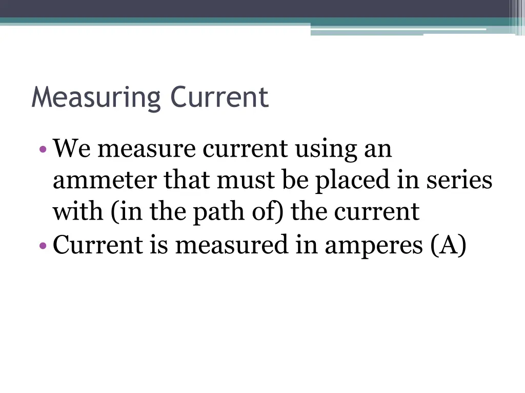 measuring current