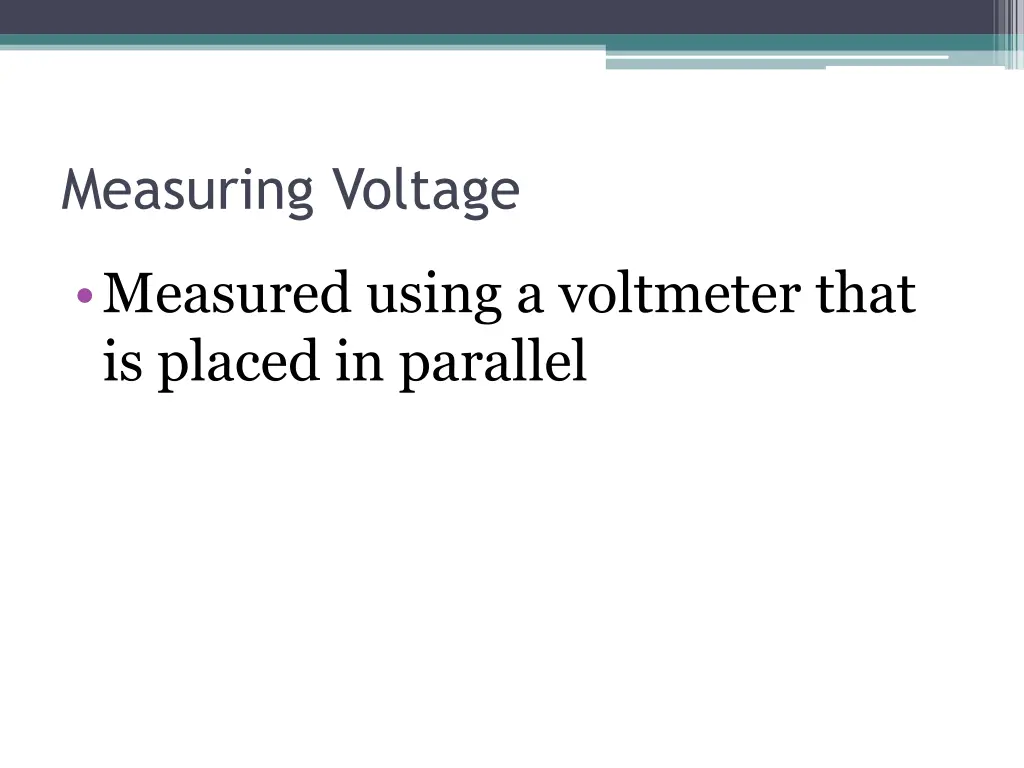 measuring voltage