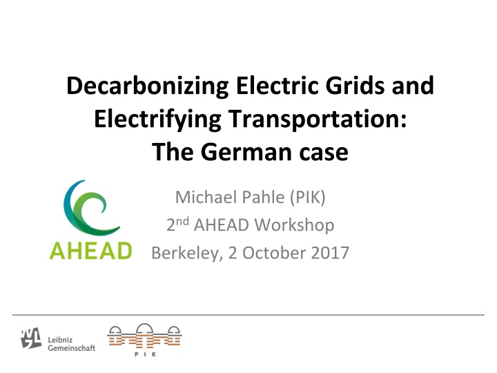 decarbonizing electric grids and electrifying