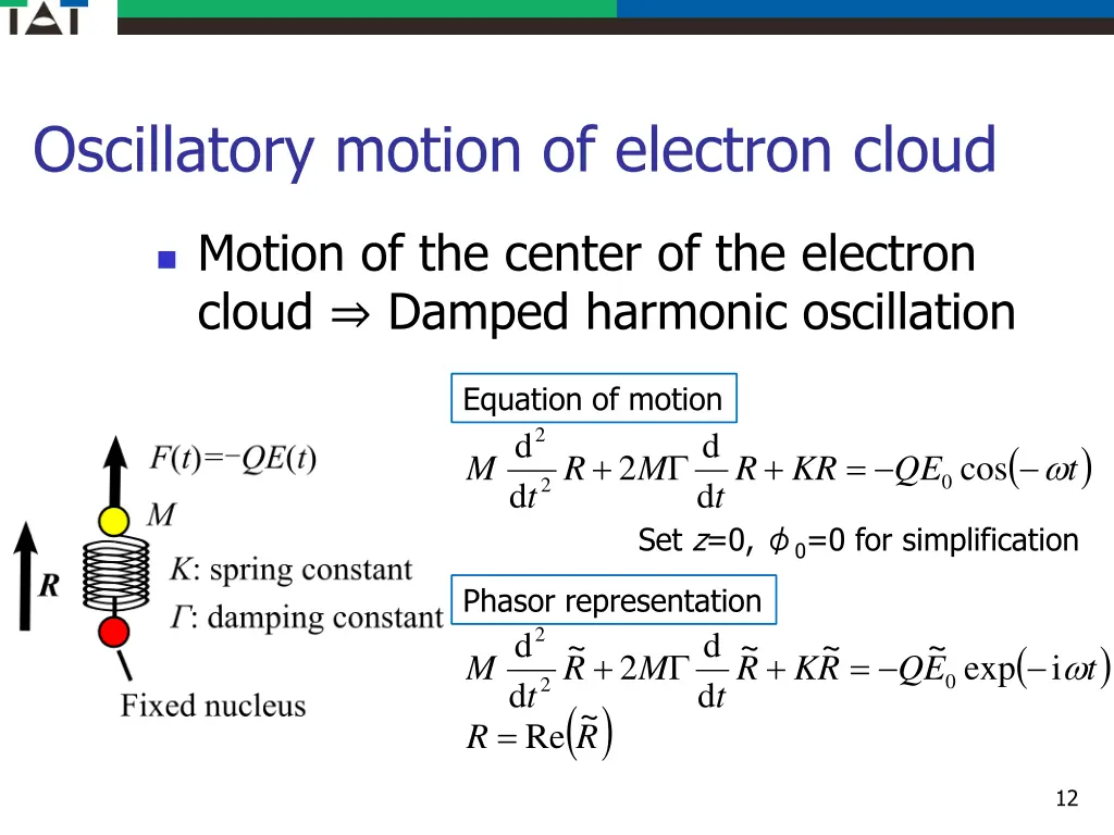 oscillatory motion of electron cloud