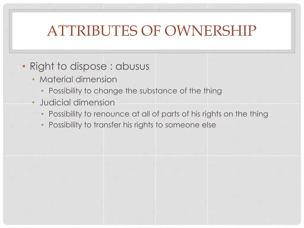 attributes of ownership 1