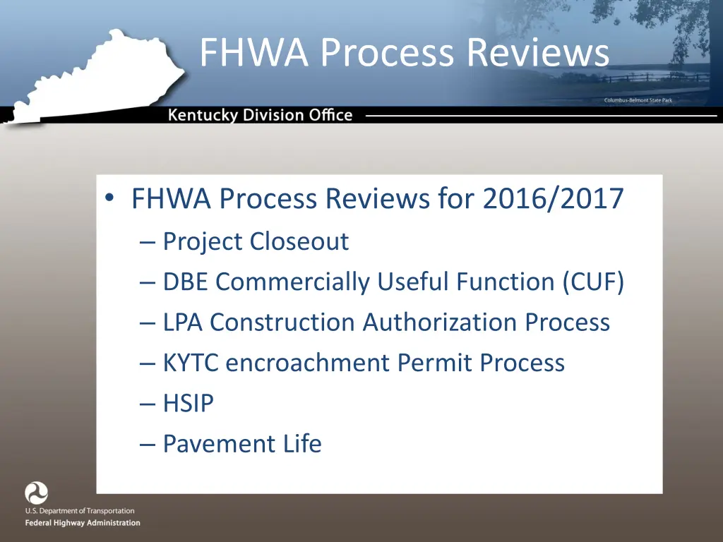 fhwa process reviews