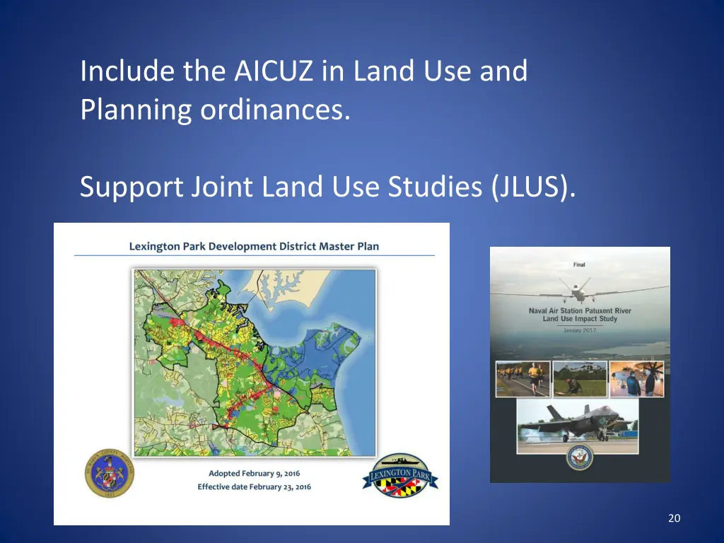 include the aicuz in land use and planning