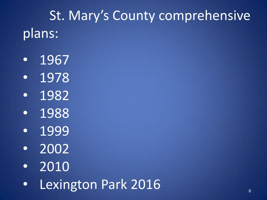 st mary s county comprehensive plans