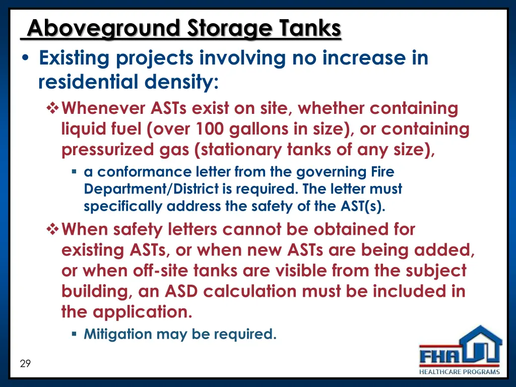 aboveground storage tanks existing projects