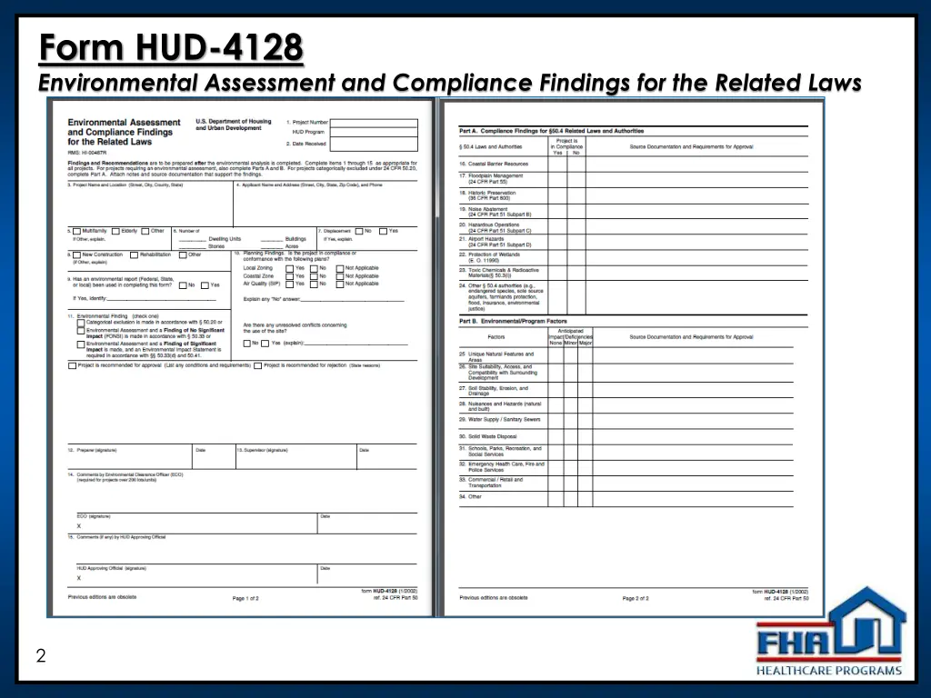 form hud 4128 environmental assessment