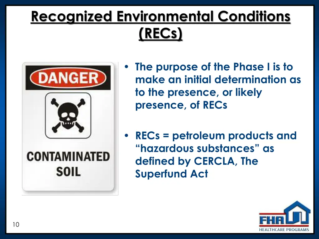 recognized environmental conditions recs