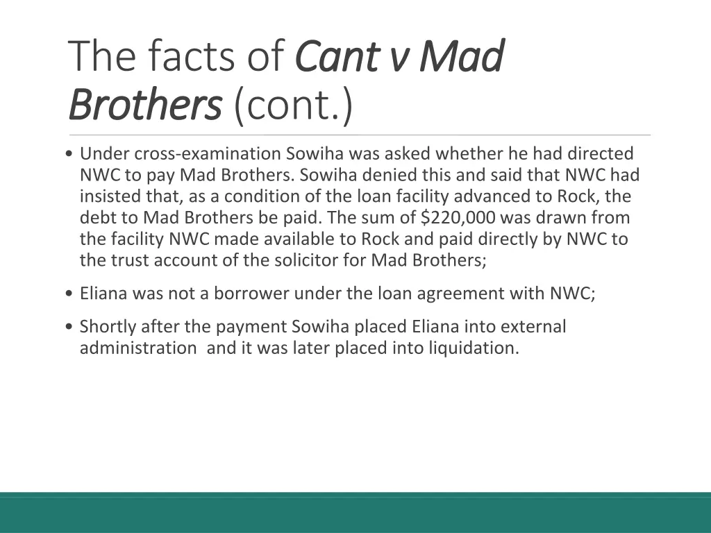 the facts of cant v mad brothers brothers cont 1