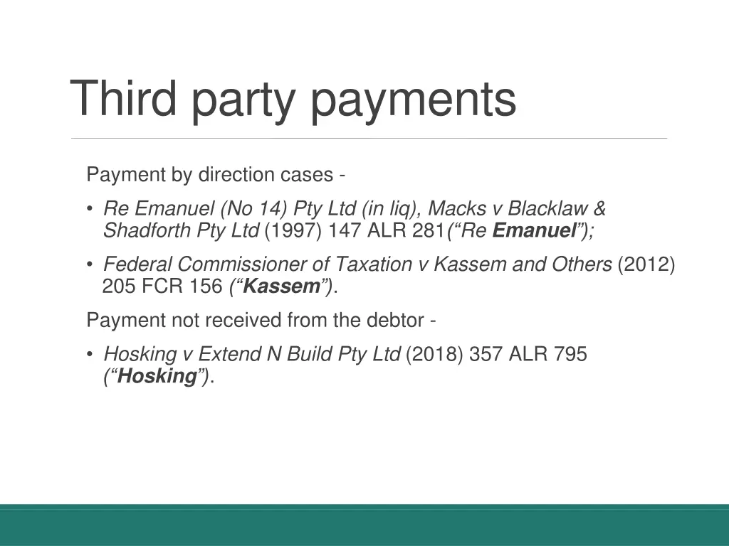 third party payments