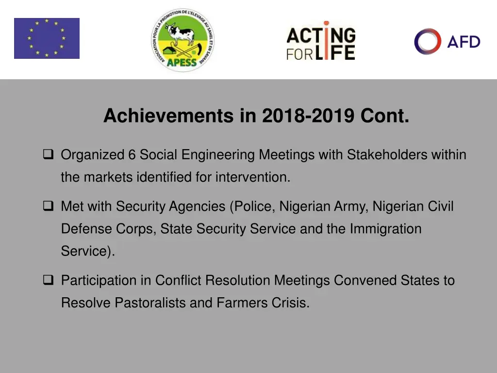 achievements in 2018 2019 cont