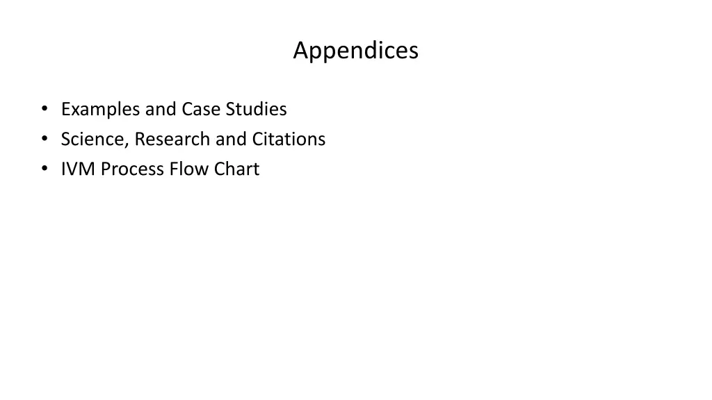 appendices